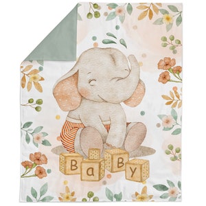 Panel z tkaniny Baby Elephant: bawełniany twill do pikowania i szycia