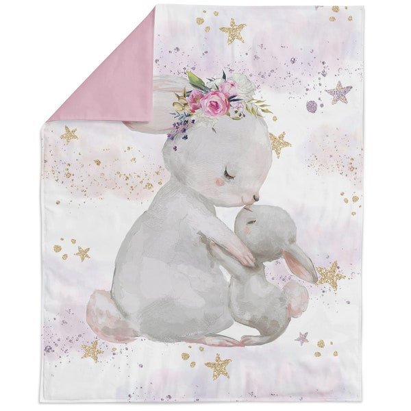 Baby Bunnys stoffen paneel voor quilten, baby stoffen paneel, katoenen stoffen paneel voor babydekbedden, quiltpaneel, dekenpaneel, beddengoedpaneel