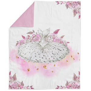 Ballet Tutu Cotton Fabric Panel for Quilting