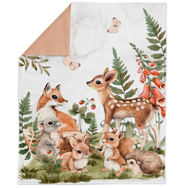 Woodland Animals Fabric Panel for Quilting, Baby Fabric Panel, Cotton Fabric Panel for Baby Quilts, Quilting Panel, Blanket Panel