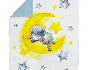 Pannello in tessuto di cotone con motivo "Agnellini sulla luna" - Progetti di quilting e cucito