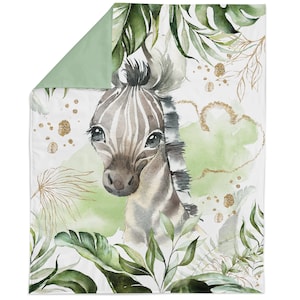 Jungle Safari Cotton Fabric Panel – Zebra Digital Print for Quilting, Blankets, and Sewing