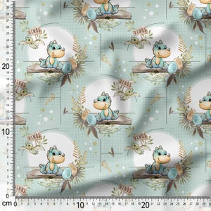 Dinosaur Fabric by Yard for Quilting & Sewing – 100% Cotton, 57” Wide – Dino Nursery Print Design 1