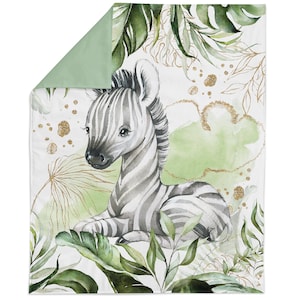 Jungle Safari Zebra Cotton Fabric Panel for Quilting