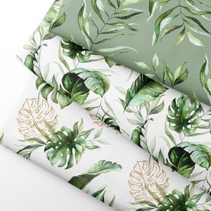 Safari Jungle Montera Leaves Twill Cotton Fabric for Quilting & Sewing, 58" Wide