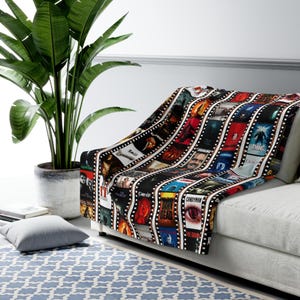 Horror Movie Blanket 60 x 80 Classic Horror Film Poster Sherpa Throw Cozy Halloween Home Decor
