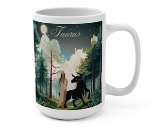 Taurus Lover Mug 15oz white ceramic