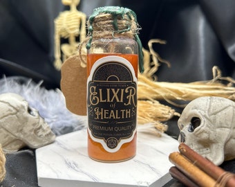 Magic Potion Red and Gold Elixir Vial