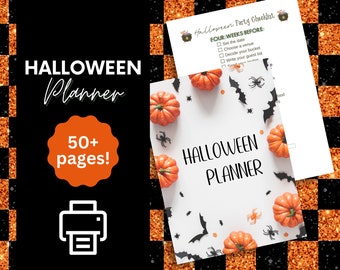 Planificador de Halloween imprimible / Planificador de fiestas de Halloween / Inserción del planificador de Halloween / Horario de Halloween / Planificador de vacaciones / Plan de fiestas navideñas