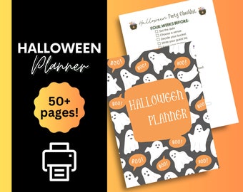 Planificador de Halloween imprimible / Planificador de fiestas de Halloween / Inserción del planificador de Halloween / Horario de Halloween / Planificador de vacaciones / Plan de fiestas navideñas