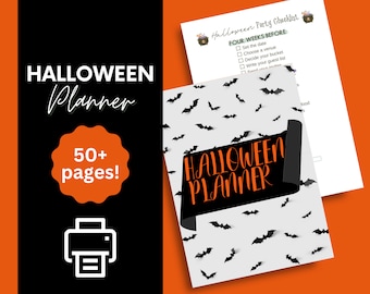 Planificador de Halloween imprimible / Planificador de fiestas de Halloween / Inserción del planificador de Halloween / Horario de Halloween / Planificador de vacaciones / Plan de fiestas navideñas