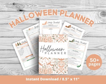 Planificador de Halloween imprimible / Planificador de fiestas de Halloween / Inserción del planificador de Halloween / Horario de Halloween / Planificador de vacaciones / Plan de fiestas navideñas