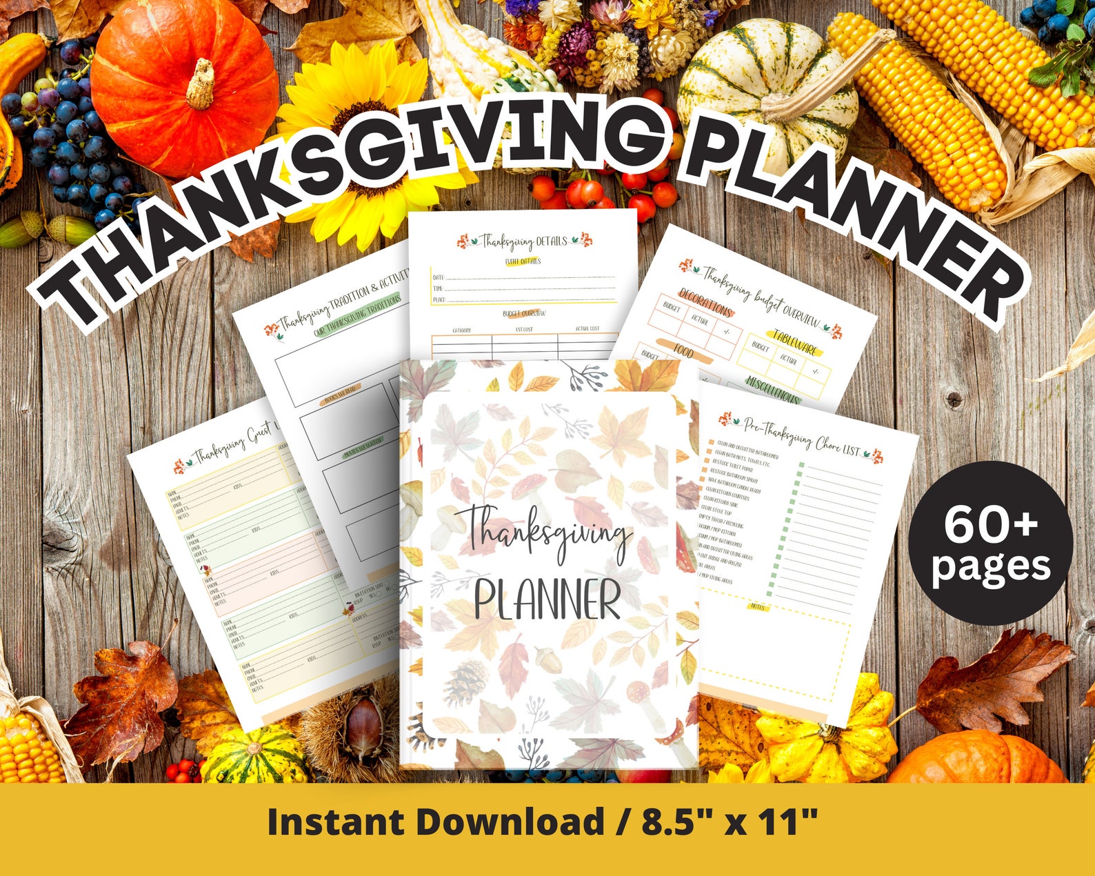 Thanksgiving Planner Printable | Thanksgiving Dinner Planner ...
