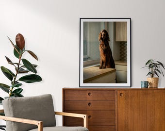 Irish Setter Portrait Druck: Hundeliebhaber Wandkunst