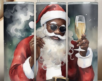 Christmas Tumbler Sublimation Designs, Santa Graphic, Santa Design Christmas Tumbler Sublimation Designs, 20oz Skinny Tumbler Bundle Wrap