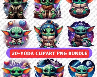 Funny Baby Yoda Clipart PNG Bundle Sticker Sublimation Sublimate Space Wars Galaxy, Grogu, 20oz, Baby Yoda Sublimate, Space Wars Tumbler