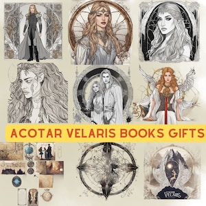 ACOTAR Velaris PNG Files Download Book Gifts Sarah J Maas Book Package, Watercolor Mystical Creatures Clipart, printable scrapbook  clipart,