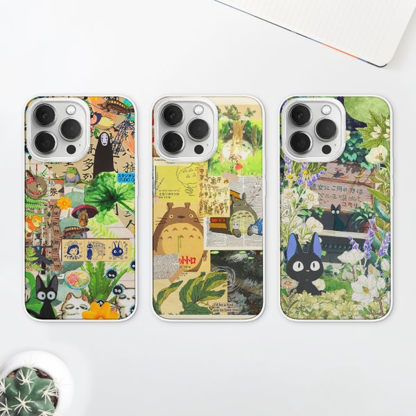 Japanese Mood Board Collage Phone Case | Anime Cartoon Aesthetic Phone Cover | My Neighbor | iPhone 15 Pro 14 13 12 11 | Samsung S23 S24