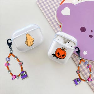 Spooky Aesthetic AirPods Case | Halloween Ghost Accessory | Horror Movie Cover | Pumpkin Creepy Moodboard | Airpods 2 3 Gen | Airpods Pro 2