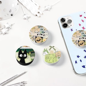 Soporte magnético para teléfono con diseño de anime japonés, soporte para Kindle manga, soporte magnético con estética kawaii, soporte para Kindle con diseño de gato kawaii, regalo web