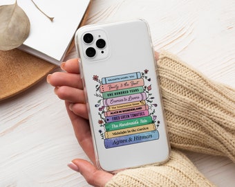 Personalized Favorite Books MagSafe Phone Case | Book Lover Phone Cover | Bookish iPhone 15 Pro Max 14 Plus 13 12 11 | Samsung S23 S22 S21