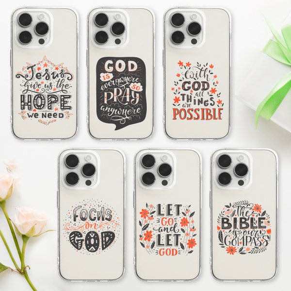 Jesus Gives Hope MagSafe Phone Case | God Pray Phone Cover | Christianity Phone Case | iPhone 15, 13, 12 | Samsung S23 Note 20