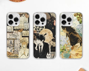 Anime Cartoon Collage MagSafe Phone Case | Japanese Moodboard Phone Cover | Manga Comic Cover | iPhone 15 14 13 12 | Samsung S24 MagSafe S23