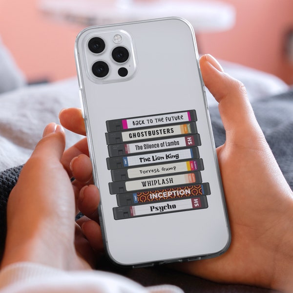 Personalized VHS Casette MagSafe Phone Case | Retro VHS Movie Phone Cover | 80's 90's Movie Gift | iPhone 15 Pro 14 Plus 13 12 | Samsung S23