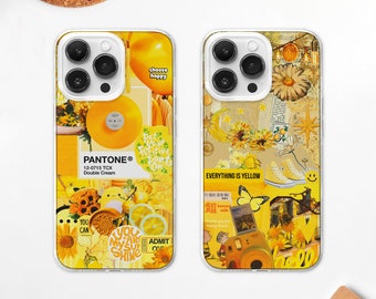 Yellow Summer Moodboard MagSafe Phone Case | Vacation Scrapbook Cover | Fruity Citrus | Yellow Aesthetics | 15 14 13 12 11 | Samsung S24 S23