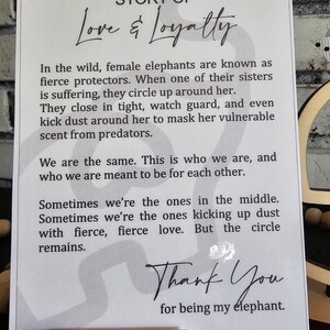 Sisterhood Elephant Charm With Story - Etsy