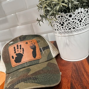 Custom women’s Leather Patch Hat, Leather Patch women Hat, ponytail hat, name hat, black leopard hat, cheetah hat, camo hat,leather patch