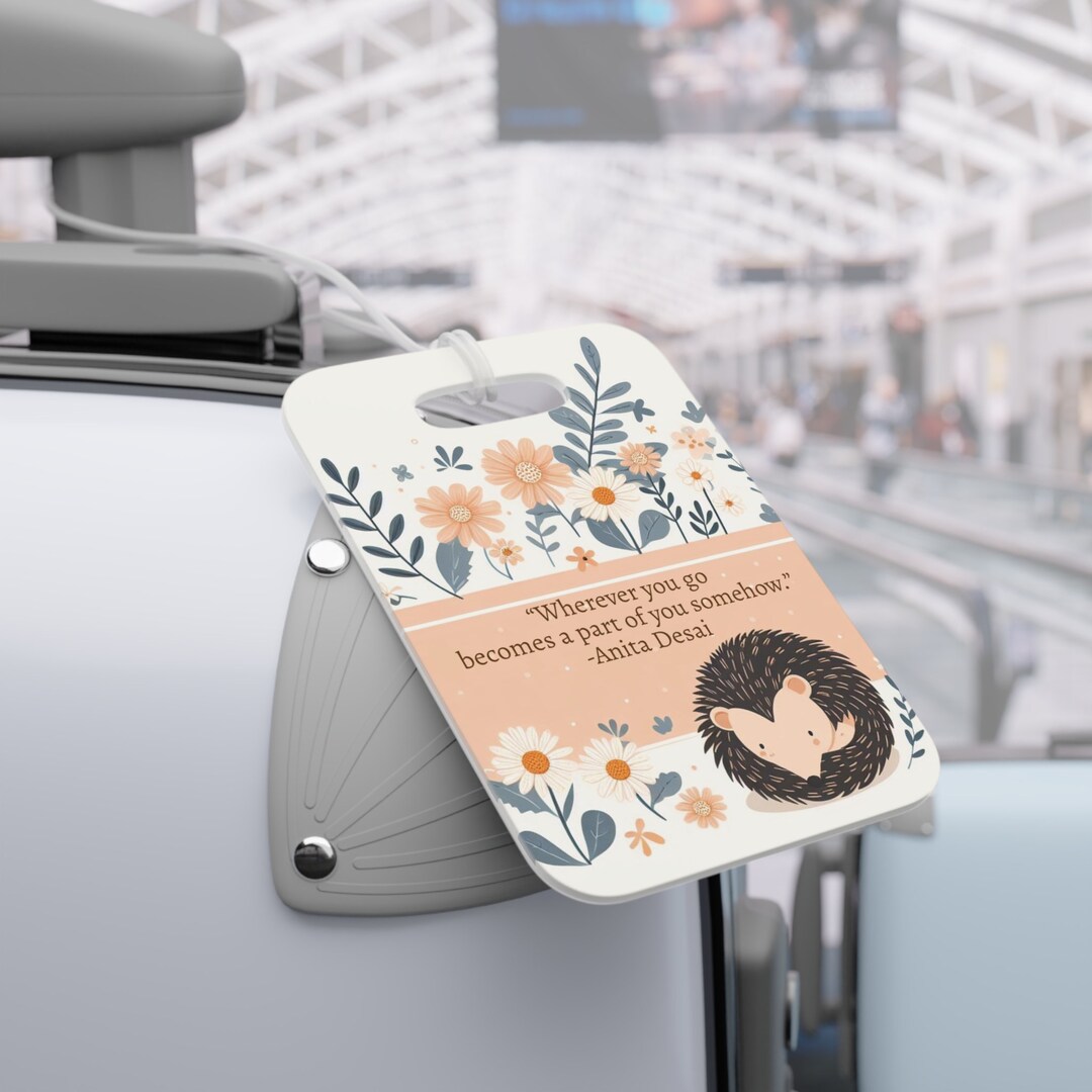 Hedgehog Luggage Tags Travel Accessory Easy to Spot Bag Label Etsy