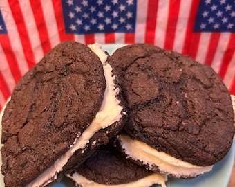 Vegan gluten-free Double chocolate Cookie pies (3 per order)