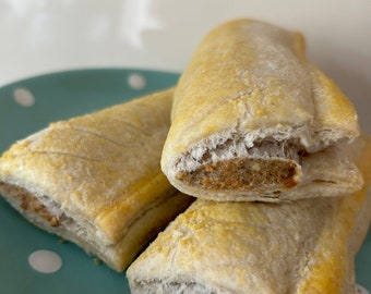 6 vegan glutenfree sausage rolls