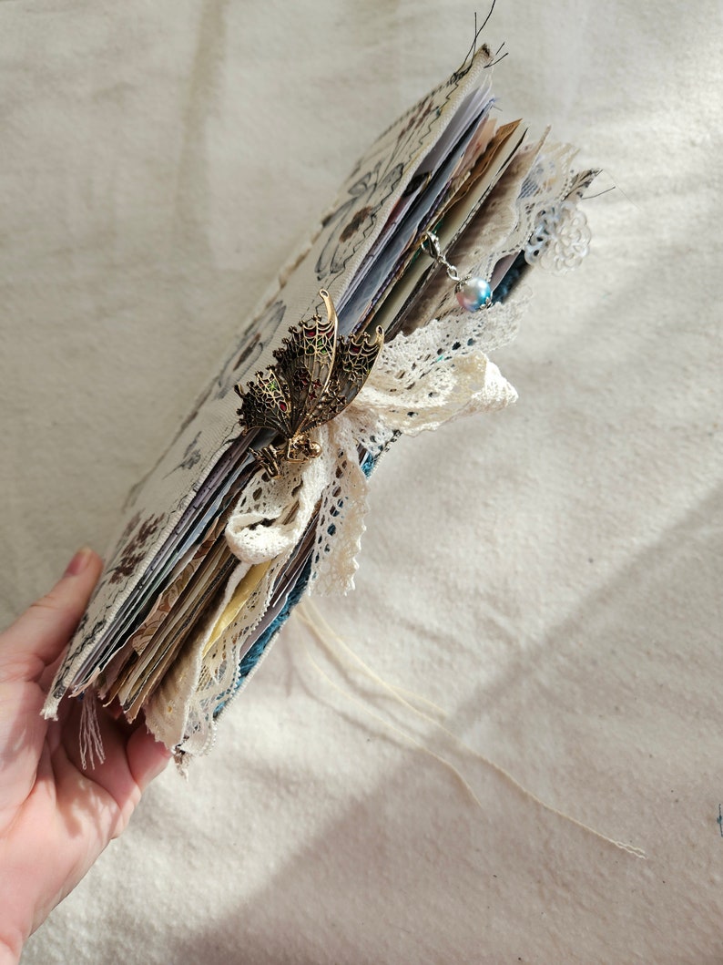 Handmade Journal, Junk Journal, Eclectic, Soft Cover Journal With Fairy ...