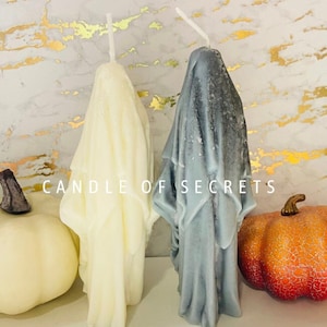 Halloween Decorations, Halloween Home Decor, Ghost Halloween Candles, Autumn Candles, Fall Candles, Ghost Candles, Pumpkin Spice Candles