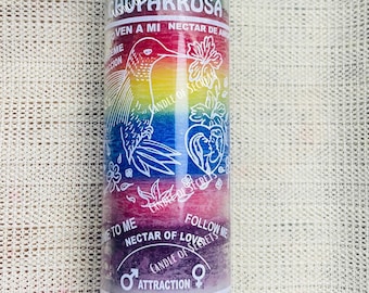 Hummingbird 7 color Glass Candles, Vela de Chuparosa, Love Spells, Love Candles, Relationship, Attraction, Come To Me, Domination
