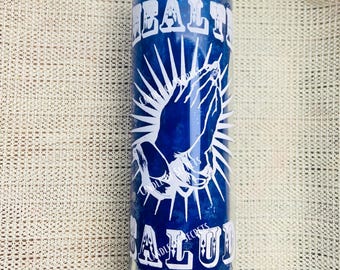 Health Glass Candle, Cleansing glass candle, Protection from witchcraft, Vela de Salud, Vela de Vidrio de Limpia, Protección contra brujería