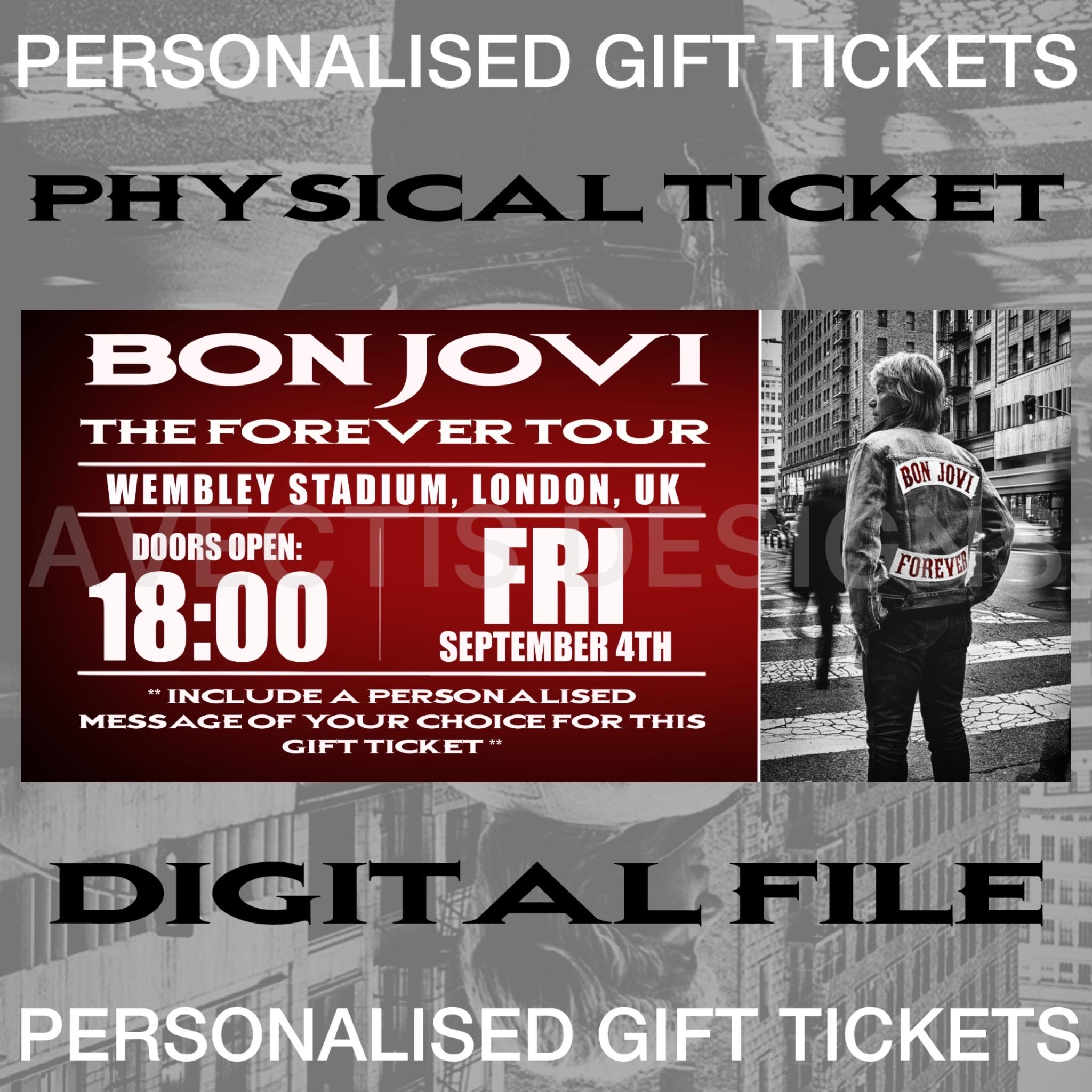 Personalised Concert Ticket | Bon Jovi the Forever Tour 2026