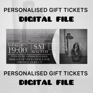 Personalisierte Konzert-Karte | Kendrick Lamar & SZA Grand National Tour 2025 | Geschenkkarte