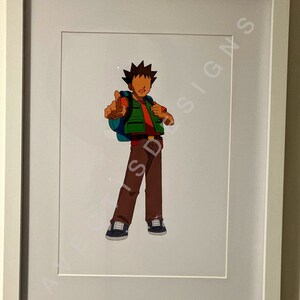 Brock | Pokémon | Ilustração sem rosto | Impressão A4