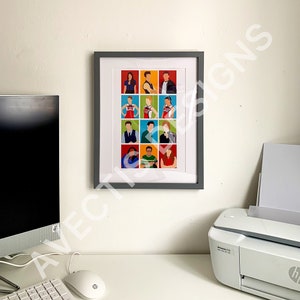Glee Original Cast Characters Faceless Illustration | Fan Merch | A4 Print