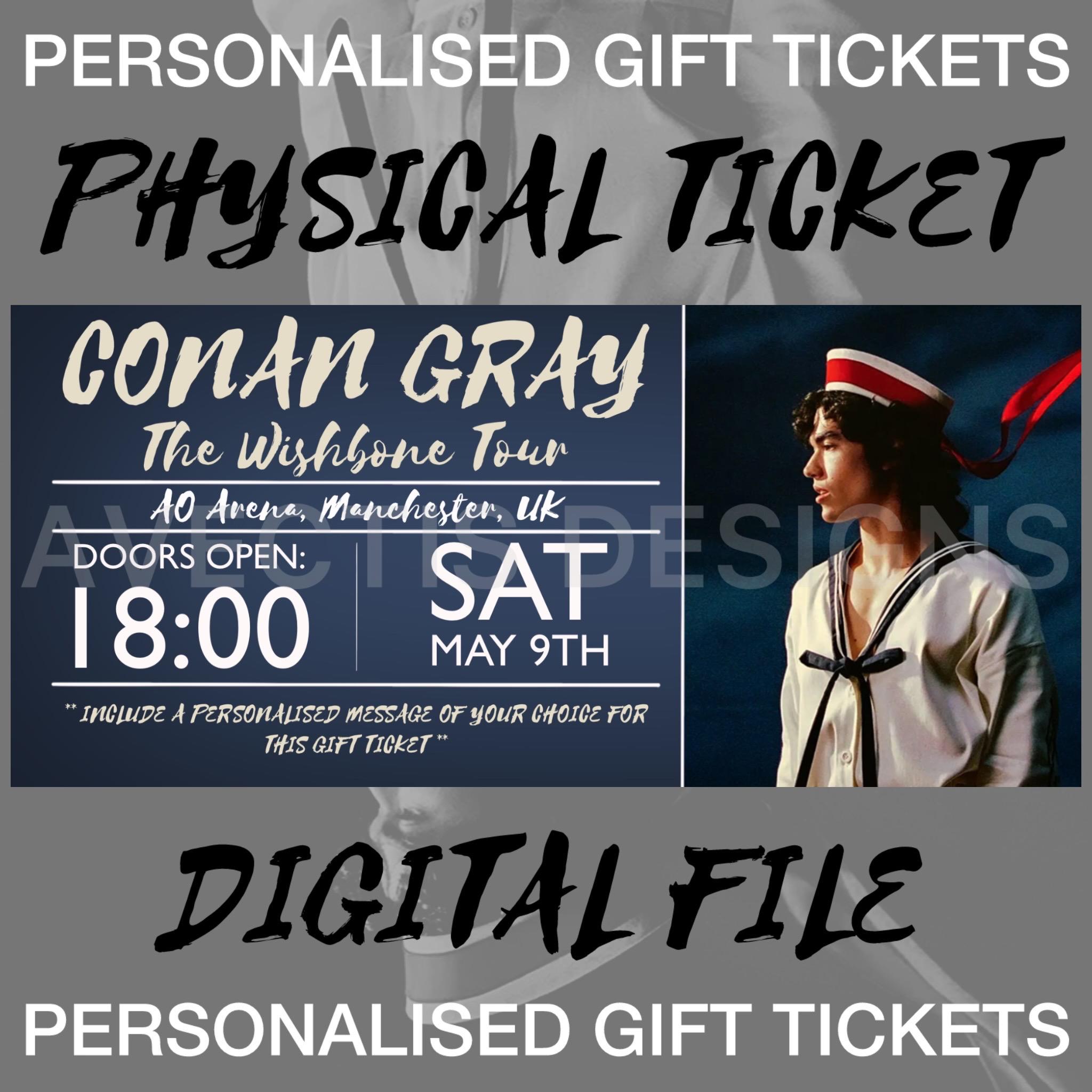 Personalised Concert Ticket | Conan Gray the Wishbone Tour 2026 