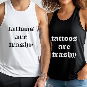 Lustige Tattoo Tank-Top Fitness-Studio-Shirt Tattoo freche Shirt Ehemann-Shirt