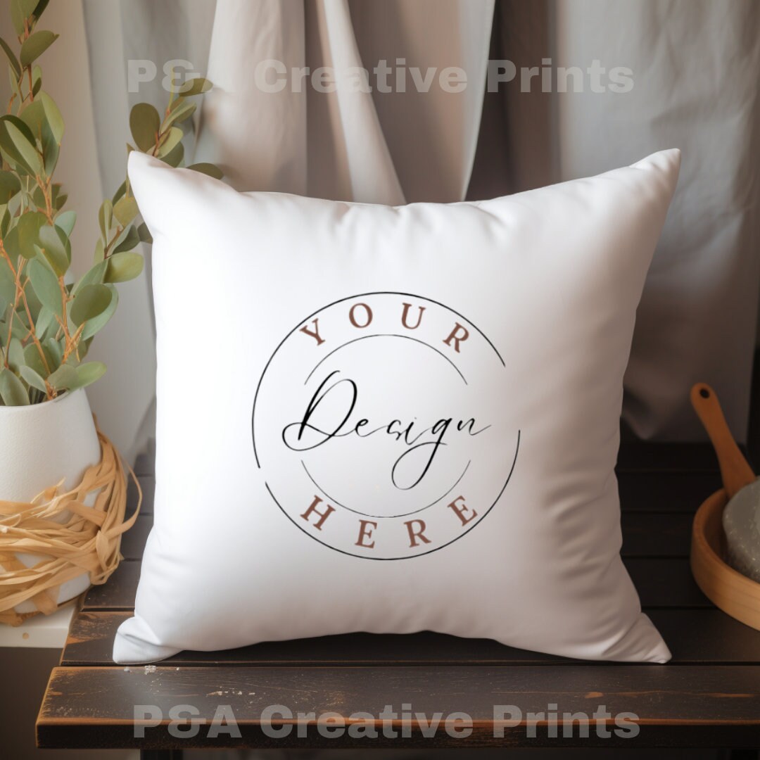 25 Boho Chic Pillow Mockup Bundle, Pillow Mock Up, 12x12 Pillow Mockups