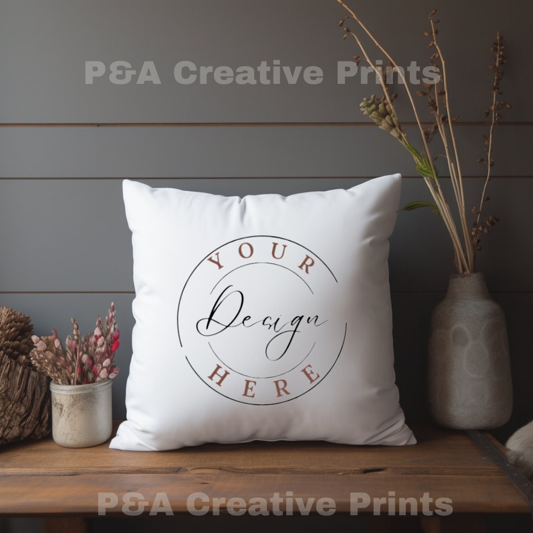 25 Boho Chic Pillow Mockup Bundle, Pillow Mock Up, 12x12 Pillow Mockups