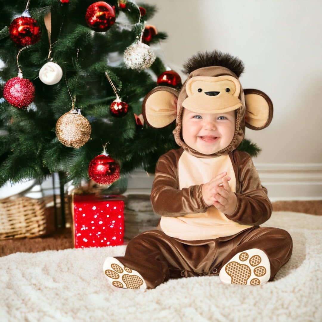 Cute Baby Monkey Costume Jumpsuit Animal Onesie for Babies Etsy