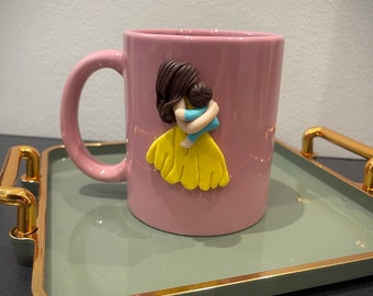 Mug en argile personnalisé fait main parfait pour les cadeaux, la mère et le bébé, le nouveau-né, la nouvelle maman