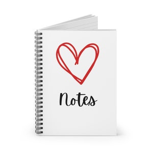 Love Notes Notebook, Love Notes journal, Couples gift notebook, Couples gift journal - Spiral ruled notebook