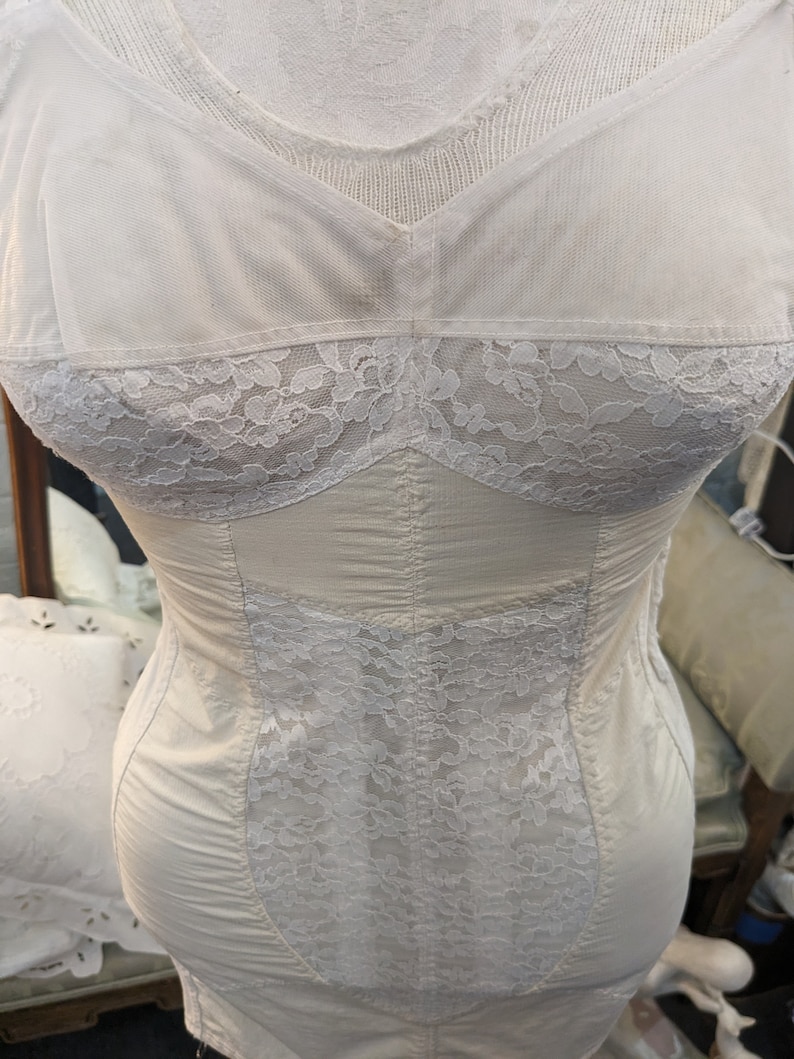 Vintage 1950's Full Body Girdle Corset W/garters Etsy